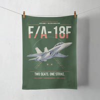 Thumbnail for F-A-18F Super Hornet design on dark green towel