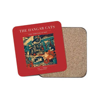 Thumbnail for The Hangar Cats - Designed Coasters design on red 1-piece