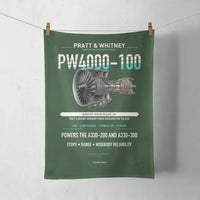 Thumbnail for PW4000-100 design on dark green towel
