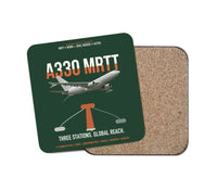 Thumbnail for Airbus A330 MRTT design on dark green 1 piece coaster