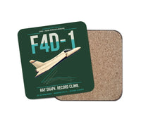 Thumbnail for F4D-1 Skyray design on dark green 1 piece coaster