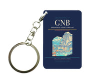Thumbnail for Grenoble-Isère Airport (GNB) design on navy blue key chain