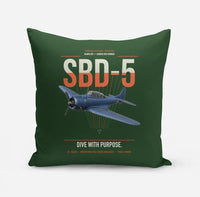 Thumbnail for SBD-5 Dauntless design on dark green pillow