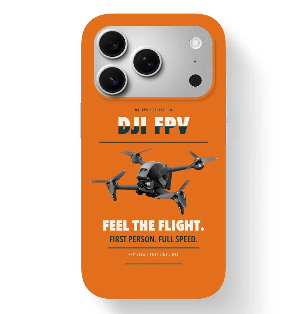 DJI FPV Case design on orange iphone case