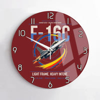 Thumbnail for F-16C Fighting Falcon design on dark red no frame wall clock