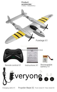 Thumbnail for FX816 Remote Control Airplane P38 Fighter Rechargeable RC Aircraft Glider Model - view 16