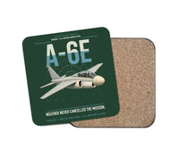 Thumbnail for A-6E Intruder design on dark green 1 piece coaster