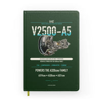 Thumbnail for V2500-A5 design on dark green notebook