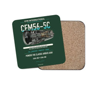 Thumbnail for CFM56-5C design on dark green 1 piece coaster