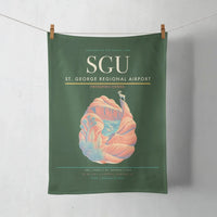 Thumbnail for St. George Regional Airport (SGU) design on dark green towel