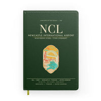 Thumbnail for Newcastle International Airport (NCL) design on dark green notebook