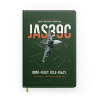 Thumbnail for Saab JAS 39C Gripen design on dark green notebook