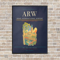 Thumbnail for Arad International Airport ARW vertical canvas print - framed - navy blue background
