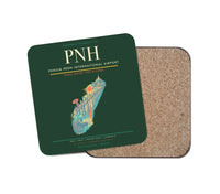 Thumbnail for Phnom Penh International Airport (PNH) design on dark green 1 piece coaster