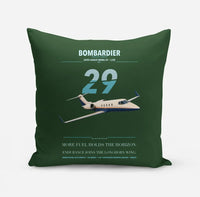 Thumbnail for Bombardier Learjet 29 design on dark green pillow