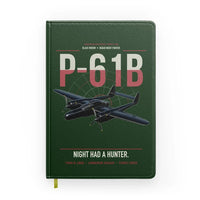Thumbnail for P-61B Black Widow design on dark green notebook