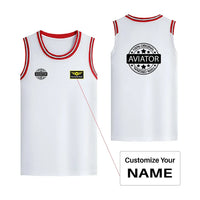 Thumbnail for %100 Original Aviator Designed Basketball Style Sports Tank Tops - view 13