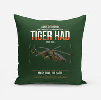 Thumbnail for Airbus Helicopters Tiger HAD design on dark green pillow