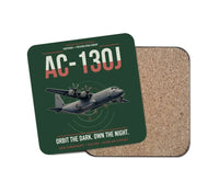 Thumbnail for AC-130J Ghostrider design on dark green 1 piece coaster