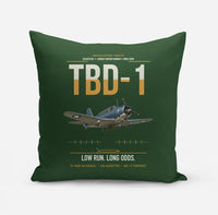 Thumbnail for TBD-1 Devastator design on dark green pillow