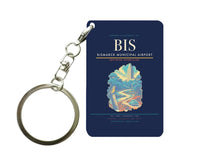 Thumbnail for Bismarck Municipal Airport (BIS) design on navy blue key chain