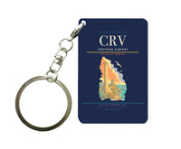 Thumbnail for Crotone Airport (CRV) design on navy blue key chain