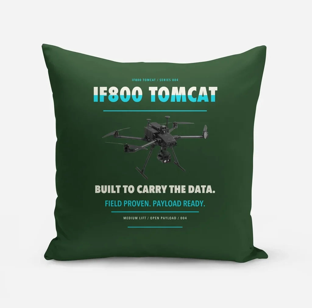 Inspired Flight IF800 Tomcat design on dark green pillow