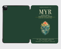 Thumbnail for Myrtle Beach International Airport (MYR) design on dark green ipad tablet case