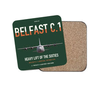 Thumbnail for Short Belfast C.1 design on dark green 1 piece coaster