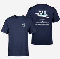 Thumbnail for Cessna Citation 560 - Citation V design on navy blue double-side t-shirt, double-side print