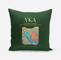 Thumbnail for Kamloops Airport (YKA) design on dark green pillow