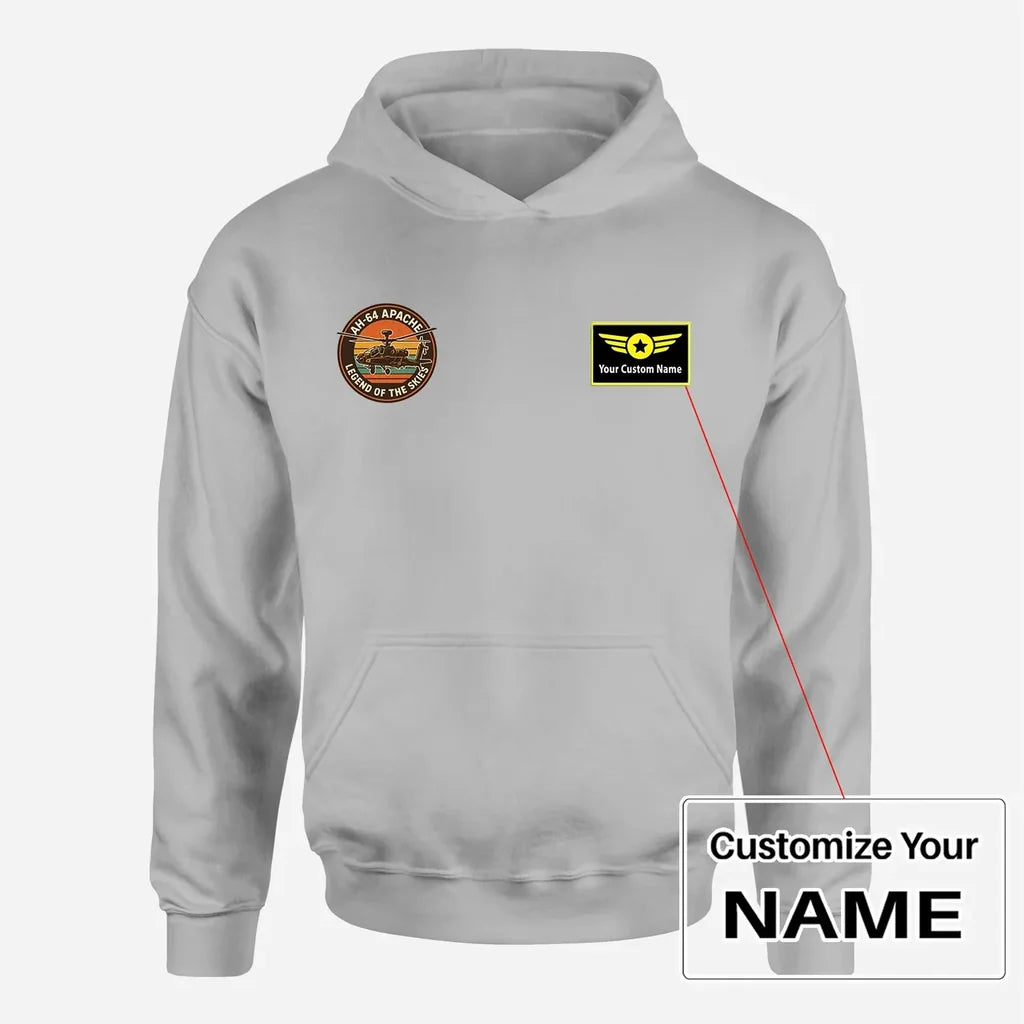 Customisable Retro Apache AH-64 Hoodie - view 13