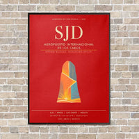 Thumbnail for Aeropuerto Internacional de Los Cabos SJD - Canvas Framed - Red