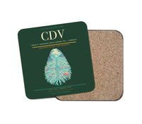 Thumbnail for Merle K. (Mudhole) Smith Airport (CDV) design on dark green 1 piece coaster