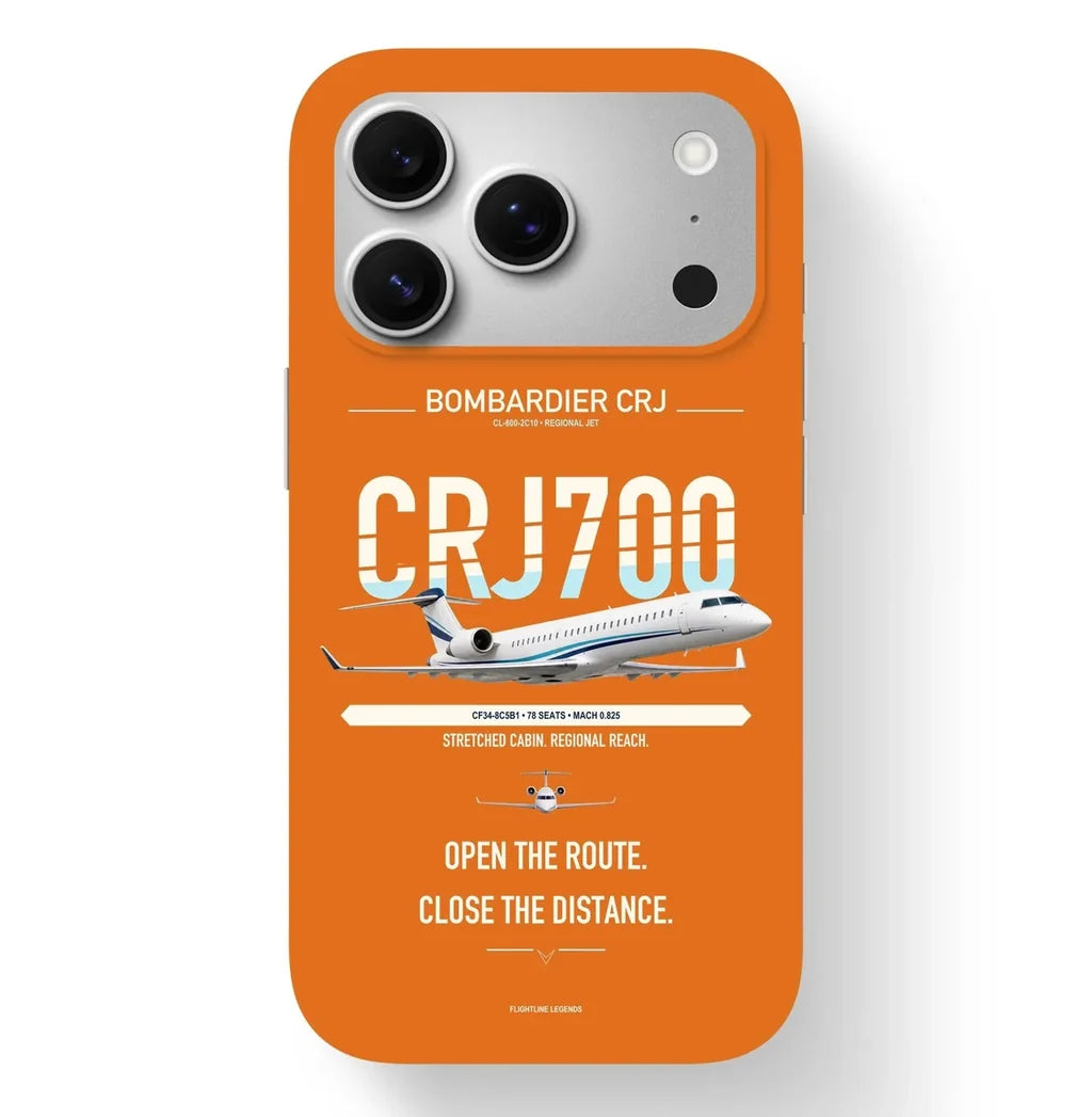 CRJ700 Case design on orange iphone case