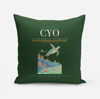 Thumbnail for Vilo Acuña Airport (CYO) design on dark green pillow