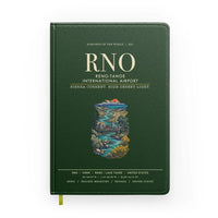 Thumbnail for Reno-Tahoe International Airport (RNO) design on dark green notebook
