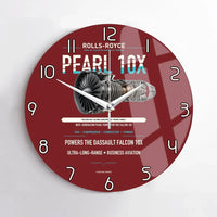 Thumbnail for PEARL 10X design on dark red no frame wall clock