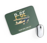 Thumbnail for Curtiss P-6E Hawk design on dark green rectangle mouse pad