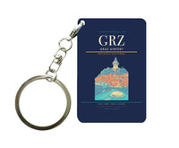 Thumbnail for Graz Airport (GRZ) design on navy blue key chain