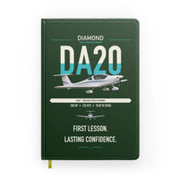 Thumbnail for Diamond DA20 design on dark green notebook