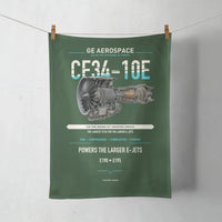 Thumbnail for CF34-10E design on dark green towel