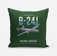 Thumbnail for B-24J Liberator design on dark green pillow