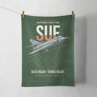 Thumbnail for Dassault Super Étendard design on dark green towel
