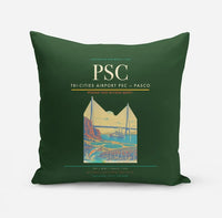 Thumbnail for Tri-Cities Airport (PSC) design on dark green pillow