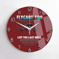 Thumbnail for DJI FlyCart 100 design on dark red no frame wall clock