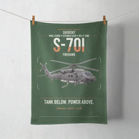 Thumbnail for Sikorsky S-70i FIREHAWK design on dark green towel