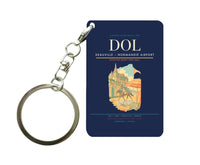 Thumbnail for Deauville – Normandie Airport (DOL) design on navy blue key chain
