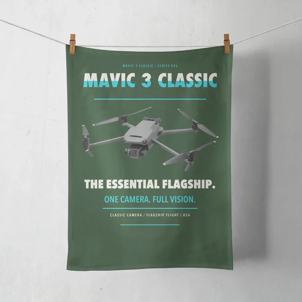 DJI Mavic 3 Classic design on dark green towel