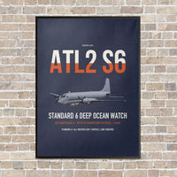 Thumbnail for Atlantique 2 Standard 6 vertical canvas print - framed - navy blue background